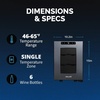 image:imageNewAir 10 Wine Fridge for 6 Bottles  Freestanding Wine Cooler Refrigerator with Glass Door  Compact Countertop Storage with Precision Cooling amp Quiet Operation  Black6 bottles