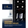 image:imageNewAir 10 Wine Fridge for 6 Bottles  Freestanding Wine Cooler Refrigerator with Glass Door  Compact Countertop Storage with Precision Cooling amp Quiet Operation  Black12 Bottle