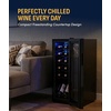 image:imageNewAir 10 Wine Fridge for 6 Bottles  Freestanding Wine Cooler Refrigerator with Glass Door  Compact Countertop Storage with Precision Cooling amp Quiet Operation  Black12 Bottle
