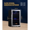 image:imageNewAir 15 Dual Zone Wine Fridge for 29 Bottles  BuiltIn or Freestanding Wine Cooler Refrigerator with Glass Door  Precision Cooling amp Wood Shelves for Red and White Wines  Black Stainless SteelStainless Steel
