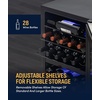 image:imageNewAir 15 Dual Zone Wine Fridge for 29 Bottles  BuiltIn or Freestanding Wine Cooler Refrigerator with Glass Door  Precision Cooling amp Wood Shelves for Red and White Wines  Black Stainless SteelStainless Steel