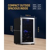 image:imageNewAir 15 Dual Zone Wine Fridge for 29 Bottles  BuiltIn or Freestanding Wine Cooler Refrigerator with Glass Door  Precision Cooling amp Wood Shelves for Red and White Wines  Black Stainless SteelStainless Steel