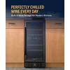 image:imageNewAir 15 Dual Zone Wine Fridge for 29 Bottles  BuiltIn or Freestanding Wine Cooler Refrigerator with Glass Door  Precision Cooling amp Wood Shelves for Red and White Wines  Black Stainless SteelBlack Stainless Steel