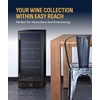 image:imageNewAir 15 Dual Zone Wine Fridge for 29 Bottles  BuiltIn or Freestanding Wine Cooler Refrigerator with Glass Door  Precision Cooling amp Wood Shelves for Red and White Wines  Black Stainless SteelBlack Stainless Steel
