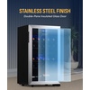 image:imageNewAir 15 Dual Zone Wine Fridge for 29 Bottles  BuiltIn or Freestanding Wine Cooler Refrigerator with Glass Door  Precision Cooling amp Wood Shelves for Red and White Wines  Black Stainless SteelStainless Steel