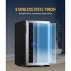 image:imageNewAir 15 Dual Zone Wine Fridge for 29 Bottles  BuiltIn or Freestanding Wine Cooler Refrigerator with Glass Door  Precision Cooling amp Wood Shelves for Red and White Wines  Black Stainless SteelStainless Steel