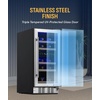 image:imageNewAir 15 Dual Zone Wine Fridge for 29 Bottles  BuiltIn or Freestanding Wine Cooler Refrigerator with Glass Door  Precision Temperature Control amp Beechwood Shelving  Stainless Steel