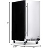 image:imageNewAir 15 Outdoor Beverage Fridge  Freestanding or BuiltIn Under counter Refrigerator for Outside Patio  Weatherproof Outdoor Fridge for 90 Cans with Detachable Castors  Stainless Steel