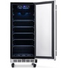 image:imageNewAir 15 Outdoor Beverage Fridge  Freestanding or BuiltIn Under counter Refrigerator for Outside Patio  Weatherproof Outdoor Fridge for 90 Cans with Detachable Castors  Stainless Steel