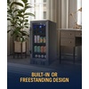 image:imageNewAir 15 Single Zone Beverage amp Wine Fridge  Beverage amp Wine Refrigerator for 33 Bottles  80 Cans  Freestanding or BuiltIn Under Counter Mini Fridge for Beer Wine amp Soda  Black Stainless SteelBlack Stainless Steel