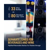 image:imageNewAir 15 Single Zone Beverage amp Wine Fridge  Beverage amp Wine Refrigerator for 33 Bottles  80 Cans  Freestanding or BuiltIn Under Counter Mini Fridge for Beer Wine amp Soda  Black Stainless SteelStainless Steel