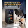 image:imageNewAir 15 Single Zone Beverage amp Wine Fridge  Beverage amp Wine Refrigerator for 33 Bottles  80 Cans  Freestanding or BuiltIn Under Counter Mini Fridge for Beer Wine amp Soda  Black Stainless SteelBlack Stainless Steel