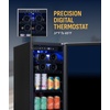 image:imageNewAir 15 Single Zone Beverage amp Wine Fridge  Beverage amp Wine Refrigerator for 33 Bottles  80 Cans  Freestanding or BuiltIn Under Counter Mini Fridge for Beer Wine amp Soda  Black Stainless SteelStainless Steel