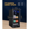 image:imageNewAir 15 Single Zone Beverage amp Wine Fridge  Beverage amp Wine Refrigerator for 33 Bottles  80 Cans  Freestanding or BuiltIn Under Counter Mini Fridge for Beer Wine amp Soda  Black Stainless SteelBlack Stainless Steel