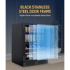image:imageNewAir 15 Wine and Beverage Refrigerator 9 Bottle and 48 Can Capacity Beverage Cooler in Stainless Steel Builtin or Freestanding Dual Zone Drink Fridge with TriplePane Glass Door49 Bottle or 179 Can