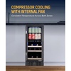 image:imageNewAir 15 Wine and Beverage Refrigerator 9 Bottle and 48 Can Capacity Beverage Cooler in Stainless Steel Builtin or Freestanding Dual Zone Drink Fridge with TriplePane Glass Door9 Bottle  48 Can