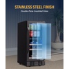 image:imageNewAir 15 Wine and Beverage Refrigerator 9 Bottle and 48 Can Capacity Beverage Cooler in Stainless Steel Builtin or Freestanding Dual Zone Drink Fridge with TriplePane Glass Door9 Bottle  48 Can