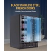 image:imageNewAir 15 Wine and Beverage Refrigerator 9 Bottle and 48 Can Capacity Beverage Cooler in Stainless Steel Builtin or Freestanding Dual Zone Drink Fridge with TriplePane Glass Door18 Bottle  58 Can