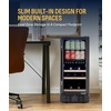 image:imageNewAir 15 Wine and Beverage Refrigerator 9 Bottle and 48 Can Capacity Beverage Cooler in Stainless Steel Builtin or Freestanding Dual Zone Drink Fridge with TriplePane Glass Door9 Bottle  48 Can