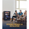 image:imageNewAir 15 Wine and Beverage Refrigerator 9 Bottle and 48 Can Capacity Beverage Cooler in Stainless Steel Builtin or Freestanding Dual Zone Drink Fridge with TriplePane Glass Door49 Bottle or 179 Can