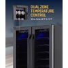 image:imageNewAir 15 Wine and Beverage Refrigerator 9 Bottle and 48 Can Capacity Beverage Cooler in Stainless Steel Builtin or Freestanding Dual Zone Drink Fridge with TriplePane Glass Door18 Bottle  58 Can