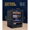 image:imageNewAir 15 Wine and Beverage Refrigerator 9 Bottle and 48 Can Capacity Beverage Cooler in Stainless Steel Builtin or Freestanding Dual Zone Drink Fridge with TriplePane Glass Door49 Bottle or 179 Can