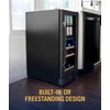 image:imageNewAir 15 Wine and Beverage Refrigerator 9 Bottle and 48 Can Capacity Beverage Cooler in Stainless Steel Builtin or Freestanding Dual Zone Drink Fridge with TriplePane Glass Door9 Bottle  48 Can