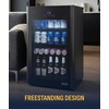 image:imageNewAir 160 Can Beverage Refrigerator  Freestanding Small Mini Fridge for Bedroom Home Bar or Living Room  SplitShelf Storage Digital Thermostat amp LED Light  Stainless Steel125 cans