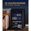 image:imageNewAir 160 Can Beverage Refrigerator  Freestanding Small Mini Fridge for Bedroom Home Bar or Living Room  SplitShelf Storage Digital Thermostat amp LED Light  Stainless Steel125 cans