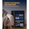 image:imageNewAir 160 Can Beverage Refrigerator  Freestanding Small Mini Fridge for Bedroom Home Bar or Living Room  SplitShelf Storage Digital Thermostat amp LED Light  Stainless Steel125 cans