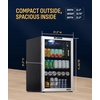 image:imageNewAir 160 Can Beverage Refrigerator  Freestanding Small Mini Fridge for Bedroom Home Bar or Living Room  SplitShelf Storage Digital Thermostat amp LED Light  Stainless Steel160 cans