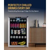 image:imageNewAir 160 Can Beverage Refrigerator  Freestanding Small Mini Fridge for Bedroom Home Bar or Living Room  SplitShelf Storage Digital Thermostat amp LED Light  Stainless Steel160 cans