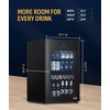 image:imageNewAir 160 Can Beverage Refrigerator  Freestanding Small Mini Fridge for Bedroom Home Bar or Living Room  SplitShelf Storage Digital Thermostat amp LED Light  Stainless Steel125 cans