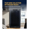 image:imageNewAir 17 Wine Fridge for 24 Bottles  Freestanding Wine Cooler Refrigerator with Glass Door  Quiet Compressor Cooling Adjustable Metal Racks amp LED Light  Black51 Bottle