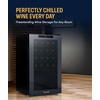 image:imageNewAir 17 Wine Fridge for 24 Bottles  Freestanding Wine Cooler Refrigerator with Glass Door  Quiet Compressor Cooling Adjustable Metal Racks amp LED Light  Black24 Bottle