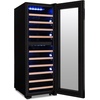 image:imageNewAir 17 Wine Fridge for 24 Bottles  Freestanding Wine Cooler Refrigerator with Glass Door  Quiet Compressor Cooling Adjustable Metal Racks amp LED Light  Black56 bottle