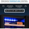 image:imageNewAir 17 Wine Fridge for 24 Bottles  Freestanding Wine Cooler Refrigerator with Glass Door  Quiet Compressor Cooling Adjustable Metal Racks amp LED Light  Black56 bottle