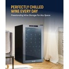 image:imageNewAir 17 Wine Fridge for 24 Bottles  Freestanding Wine Cooler Refrigerator with Glass Door  Quiet Compressor Cooling Adjustable Metal Racks amp LED Light  Black51 Bottle