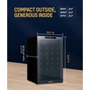 image:imageNewAir 17 Wine Fridge for 24 Bottles  Freestanding Wine Cooler Refrigerator with Glass Door  Quiet Compressor Cooling Adjustable Metal Racks amp LED Light  Black51 Bottle