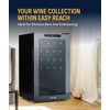 image:imageNewAir 17 Wine Fridge for 24 Bottles  Freestanding Wine Cooler Refrigerator with Glass Door  Quiet Compressor Cooling Adjustable Metal Racks amp LED Light  Black24 Bottle