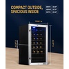 image:imageNewAir 17 Wine Fridge for 27 Bottles  Freestanding Wine Cooler Refrigerator with Glass Door  Quiet Compressor Cooling Adjustable Metal Racks amp LED Light  Stainless Steel