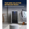image:imageNewAir 17 Wine Fridge for 27 Bottles  Freestanding Wine Cooler Refrigerator with Glass Door  Quiet Compressor Cooling Adjustable Metal Racks amp LED Light  Stainless Steel
