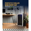 image:imageNewAir 17 Wine Fridge for 27 Bottles  Freestanding Wine Cooler Refrigerator with Glass Door  Quiet Compressor Cooling Adjustable Metal Racks amp LED Light  Stainless Steel