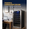 image:imageNewAir 17 Wine Fridge for 27 Bottles  Freestanding Wine Cooler Refrigerator with Glass Door  Quiet Compressor Cooling Adjustable Metal Racks amp LED Light  Stainless Steel