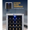 image:imageNewAir 17 Wine Fridge for 27 Bottles  Freestanding Wine Cooler Refrigerator with Glass Door  Quiet Compressor Cooling Adjustable Metal Racks amp LED Light  Stainless Steel
