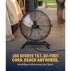 image:imageNewAir 18 2in1 High Velocity Fan Floor or Wall Mounted  WeatherResistant with 4000 CFM Airflow 3 Speeds and HeavyDuty Blades  Fan for Garage Workshop Patio amp Outdoor Use2In1