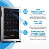 image:imageNewAir 19 Wine Fridge for 23 Bottles  Freestanding Wine Cooler Refrigerator with Glass Door  Quiet Compressor Cooling amp Digital Thermostat  Stainless SteelStainless Steel