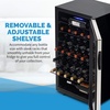 image:imageNewAir 19 Wine Fridge for 23 Bottles  Freestanding Wine Cooler Refrigerator with Glass Door  Quiet Compressor Cooling amp Digital Thermostat  Stainless SteelStainless Steel