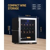 image:imageNewAir 19 Wine Fridge for 23 Bottles  Freestanding Wine Cooler Refrigerator with Glass Door  Quiet Compressor Cooling amp Digital Thermostat  Stainless SteelStainless Steel