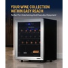 image:imageNewAir 19 Wine Fridge for 23 Bottles  Freestanding Wine Cooler Refrigerator with Glass Door  Quiet Compressor Cooling amp Digital Thermostat  Stainless SteelStainless Steel